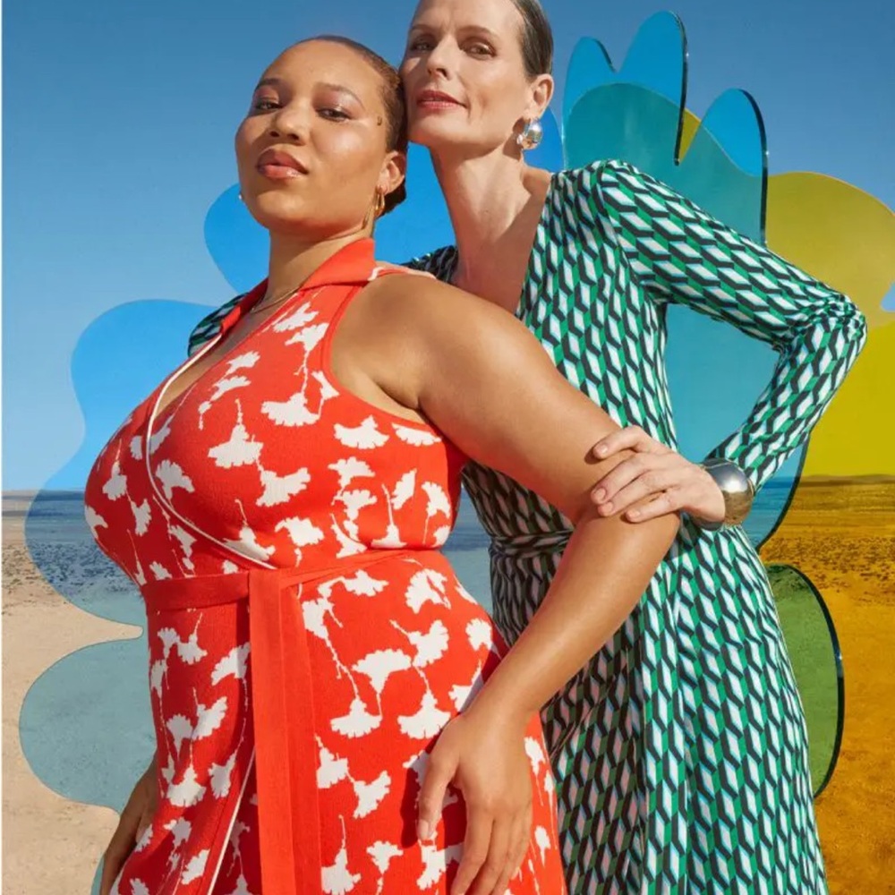 Diane Von Furstenberg Wrap Long Sleeve Dress